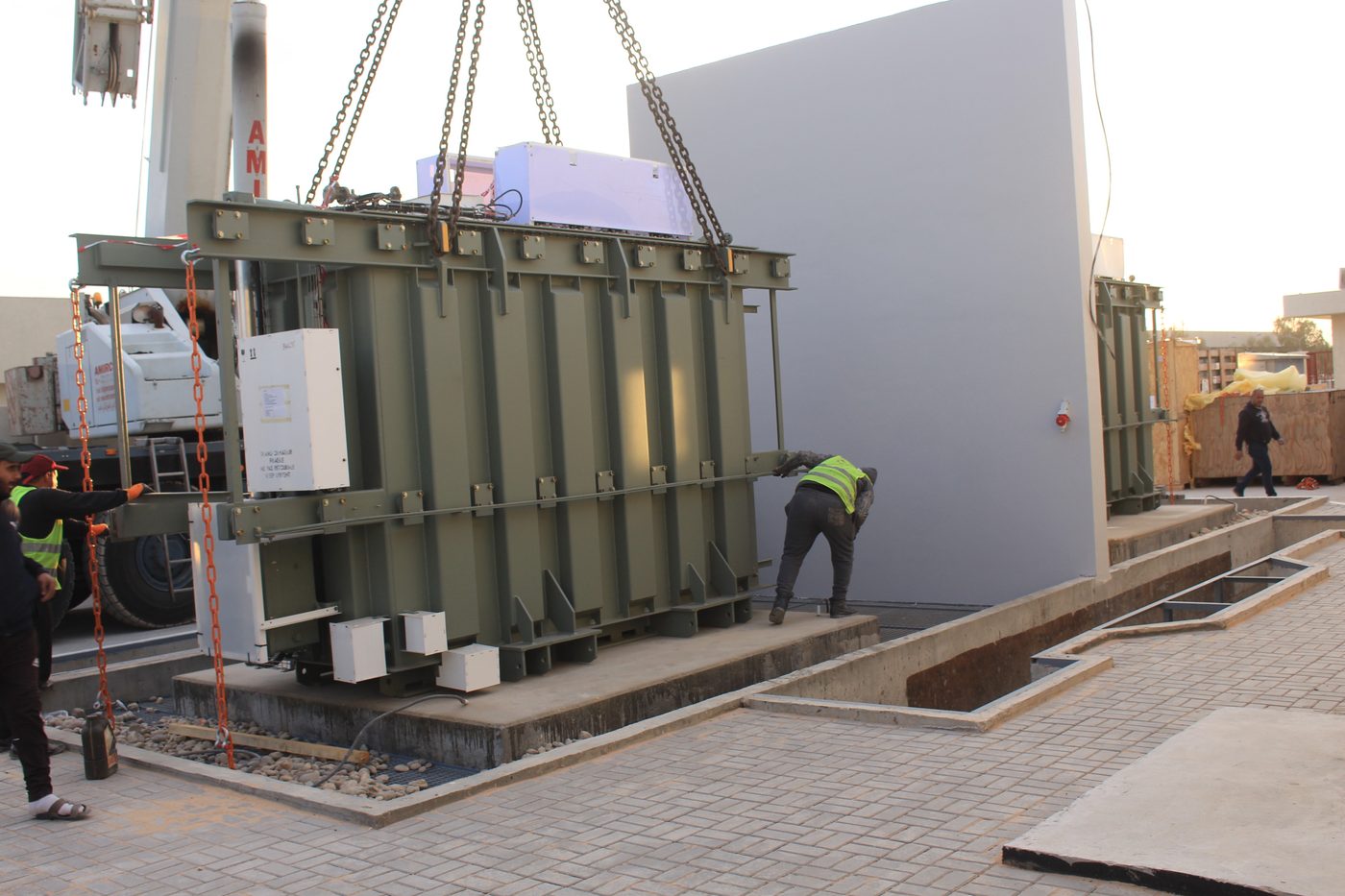 المراحل النهائية لمشروع محطة كهرباء الكفيل الثانوية 33/11 KV